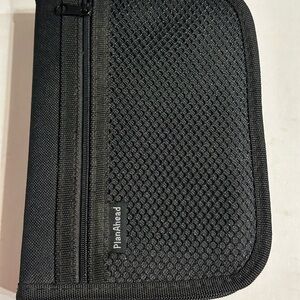 Black 6 Ring Binder Zipper Planner with Inner Pockets